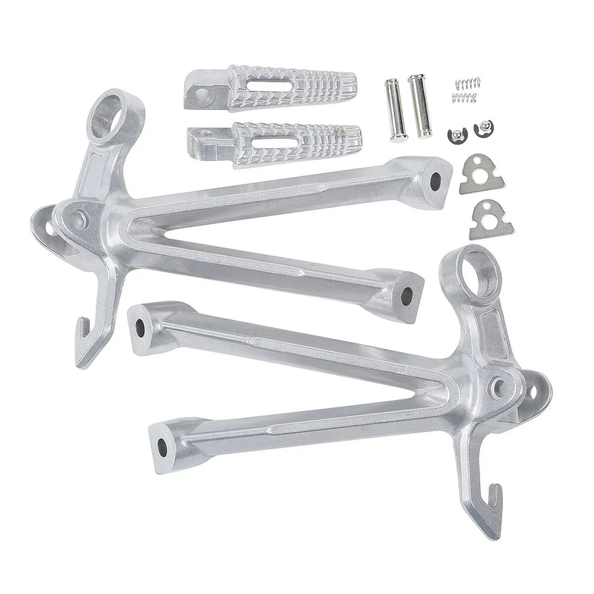 Rear Passenger Footrests Footpegs Bracket Set for Suzuki GSXR1000 (2007-2008)