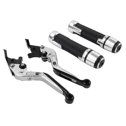 Silver Extendable Brake Clutch Levers Grip Set for Triumph Speed Triple 675