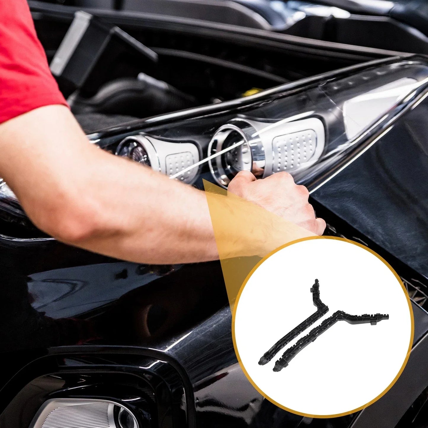Rear Bumper Support Bracket for Honda CR-V 2012-2014 (2 x Black)