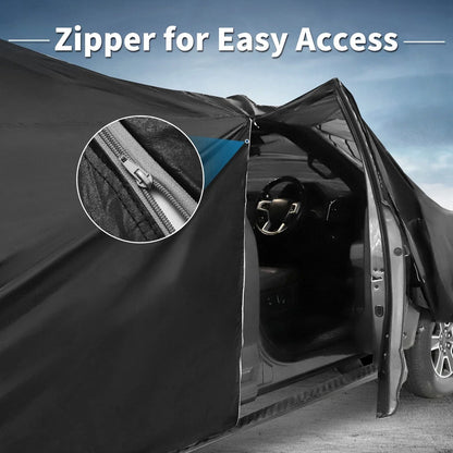 Waterproof Car Cover for Honda N-WGN, Inner Cotton, Black, 350x148x143cm