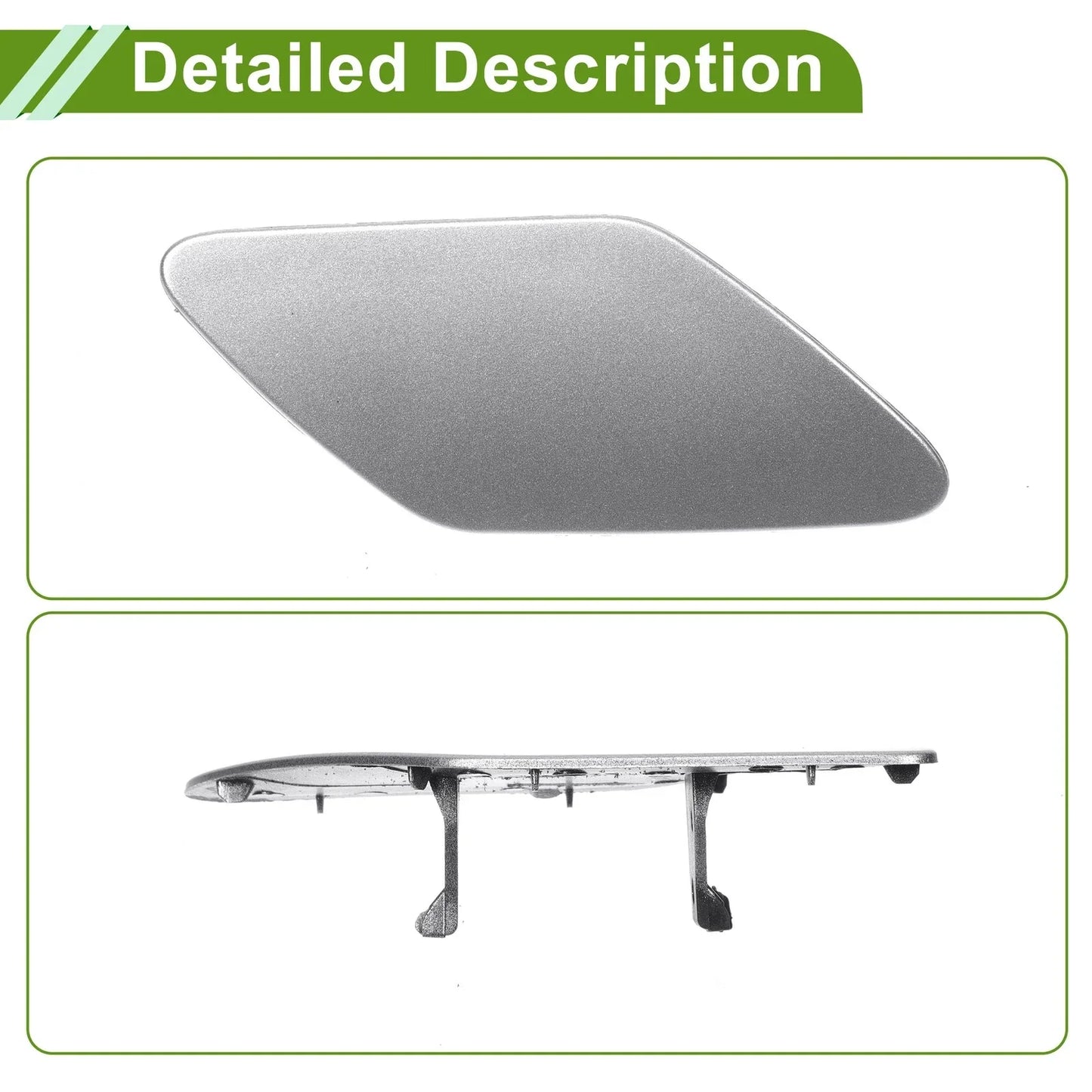 Washer Nozzle Cover for Porsche Cayenne (2003-2010) - Silver Tone
