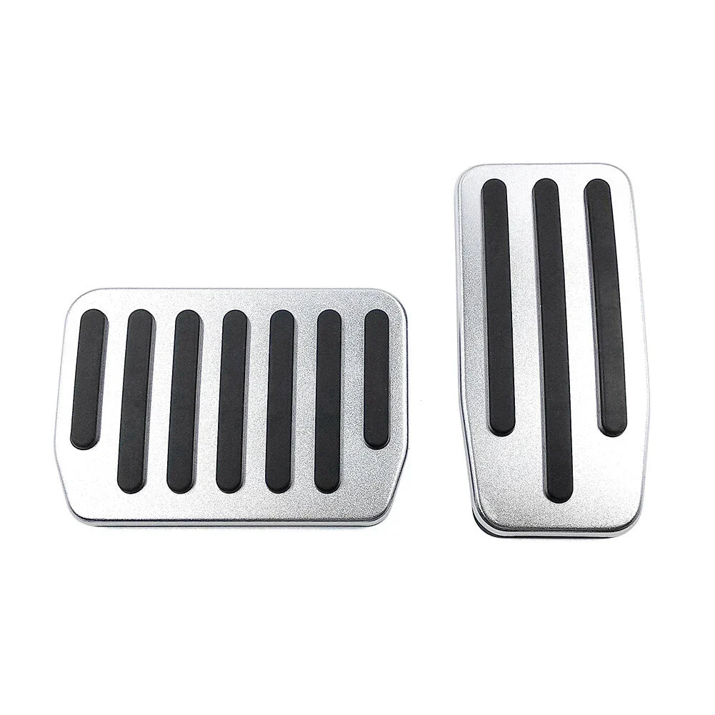 Silver Steel Brake Gas Pedals Protection Cover for Tesla Model 3 (2017-2023)