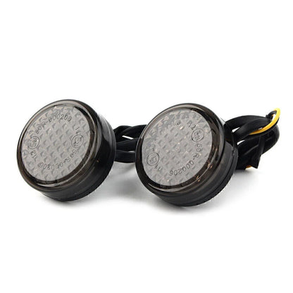 LED Round Smoke Turn Signal Indicator Light for Car 12V