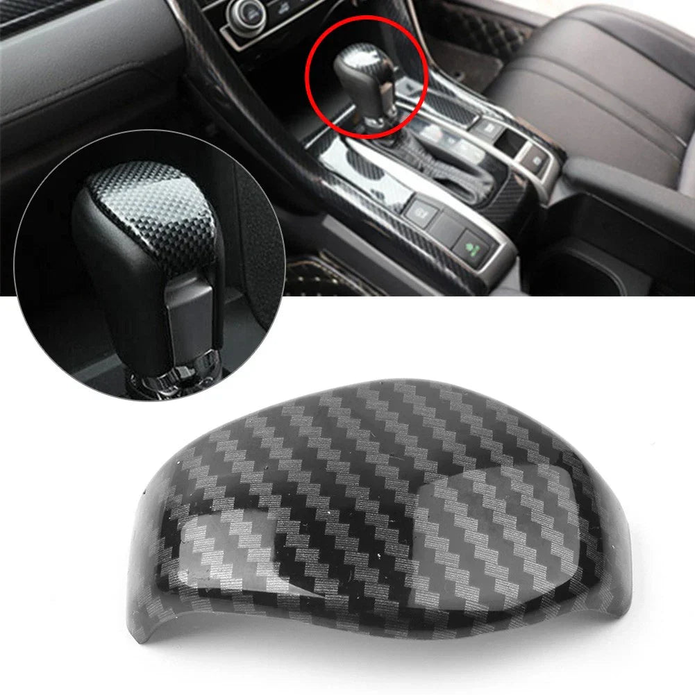 Carbon Fiber Gear Shift Knob Cover Trim for Honda Civic (2016-2021)