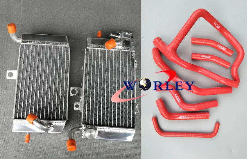 Aluminum Radiator + Black Silicone Hose for HONDA XRV750 AFRICA TWIN (1993-2003)