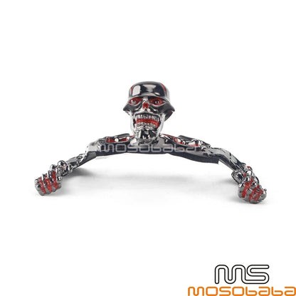 Skull Skeleton Headlight Fender Ornament for Harley Cruiser