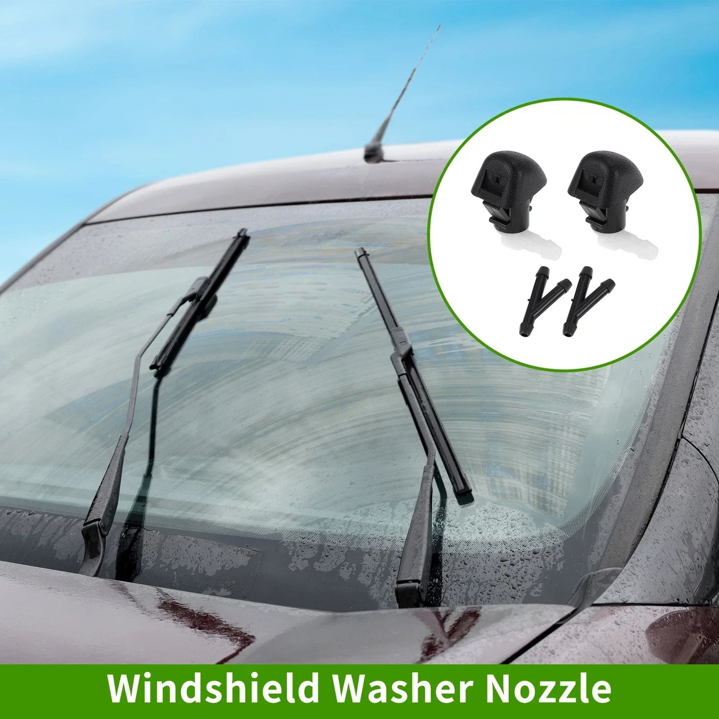 Windshield Washer Nozzle & 2 x Hose Connectors for Honda Odyssey