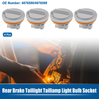 4 x Rear Brake Taillight Bulb Sockets for Jeep Grand Cherokee (2005-2010)