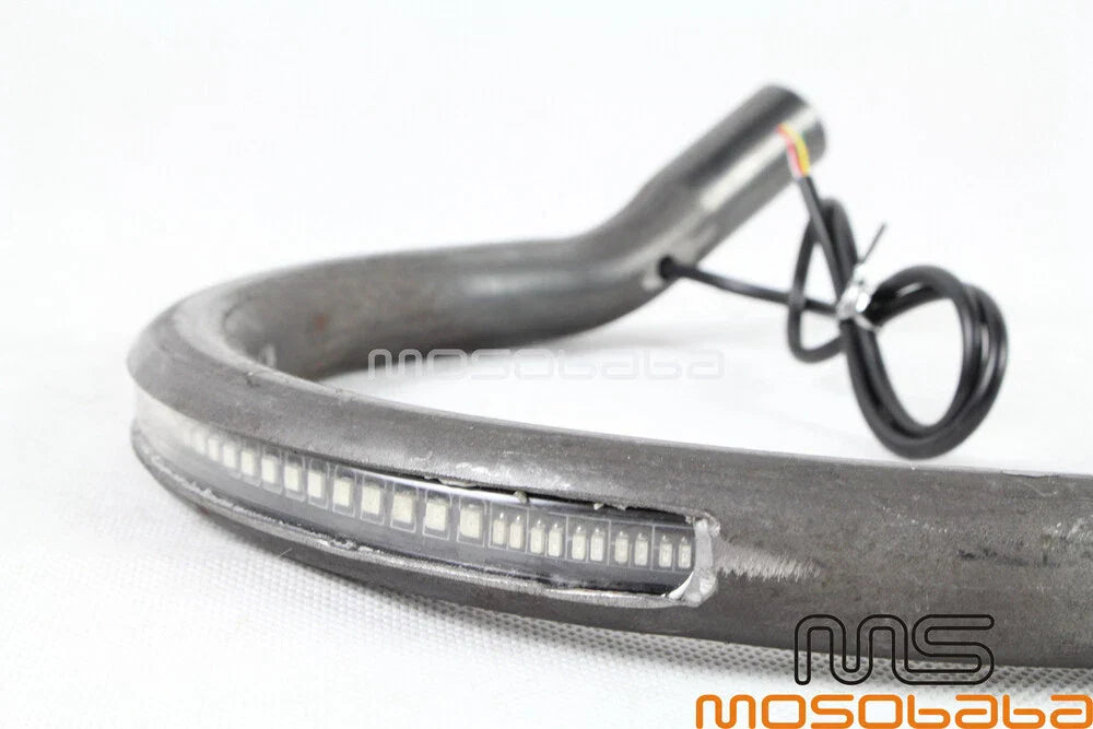 Rear Seat Frame Hoop Loop LED Light for Honda CB, Yamaha XS, Suzuki GS