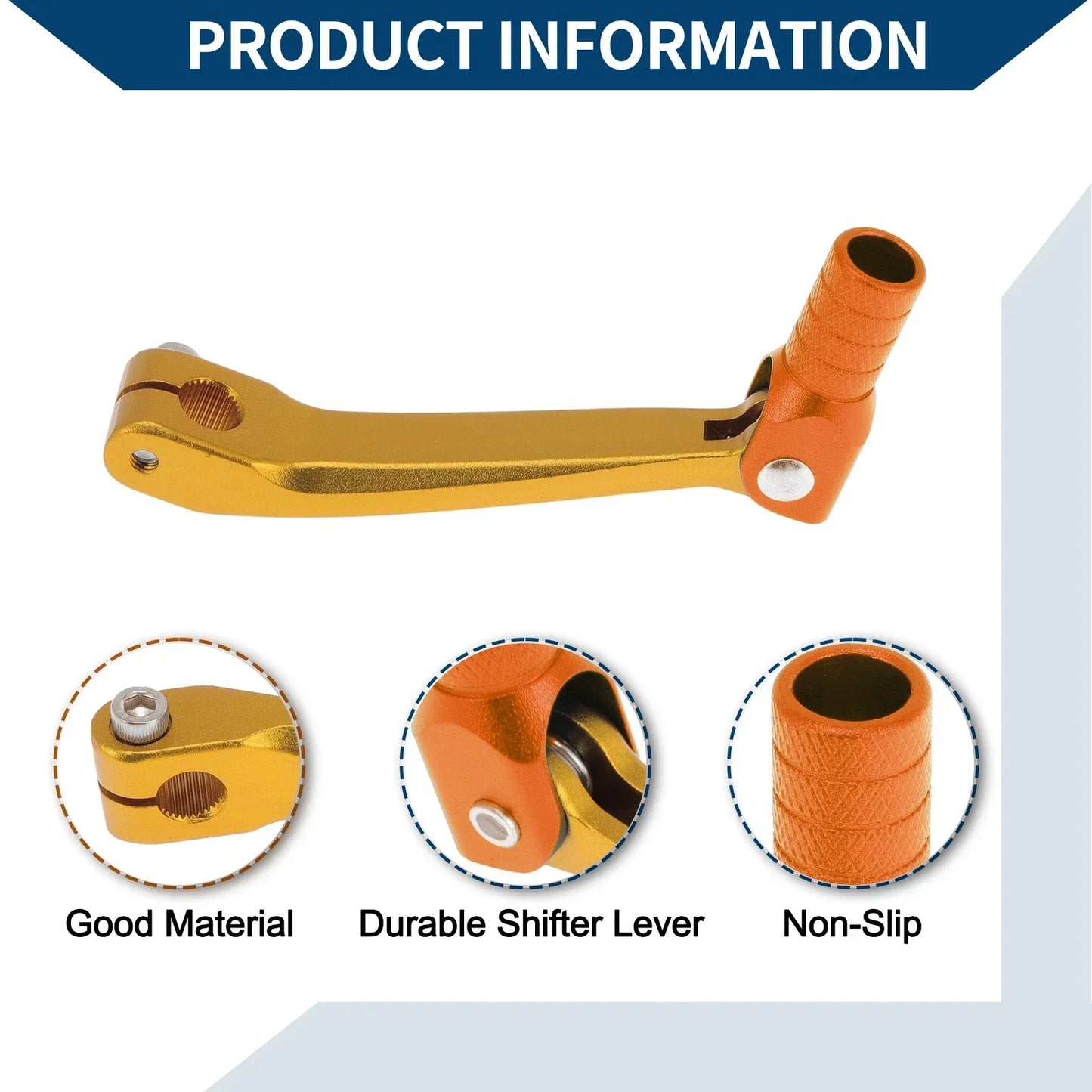 Folding Motorcycle Gear Shifter Lever for Honda CRF150F (2003-2017) Gold Orange