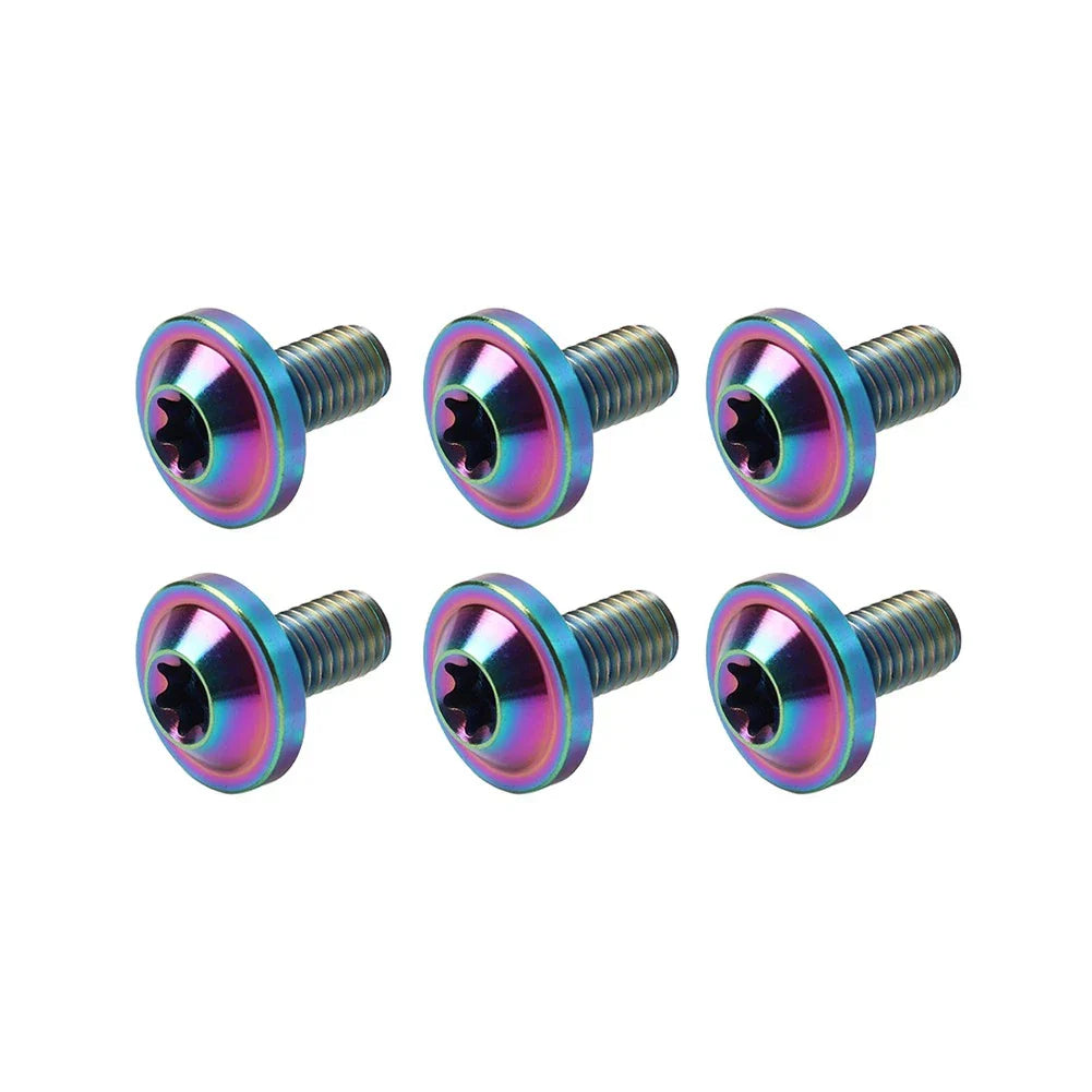 6pcs M5x15mm Universal Titanium Torx Head Bolts for Bike Motor