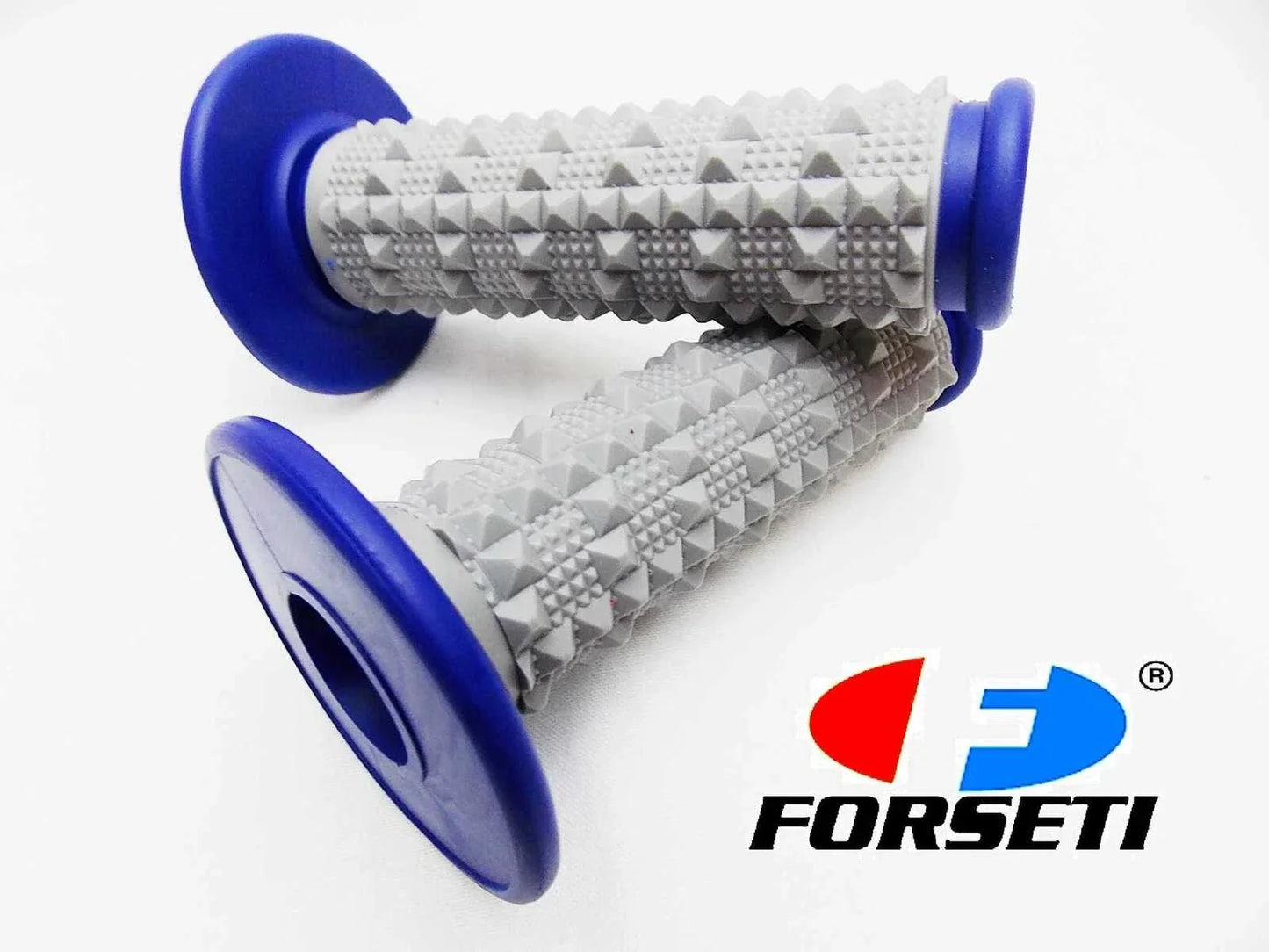 Blue Grey Diamond Handlebar Grip Set for Suzuki RM125