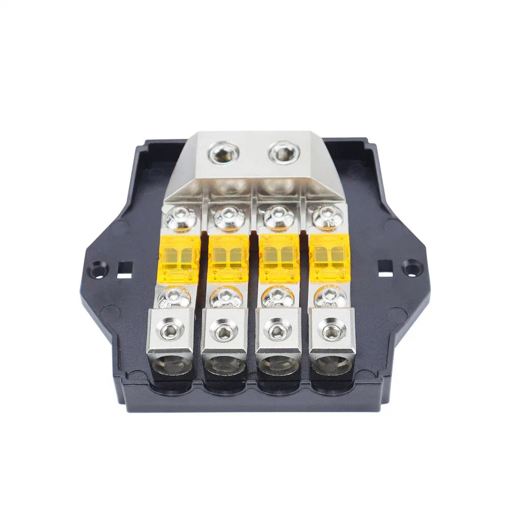 4-Way Fuse Holder Auto Fuse Distribution Block 80A 32V