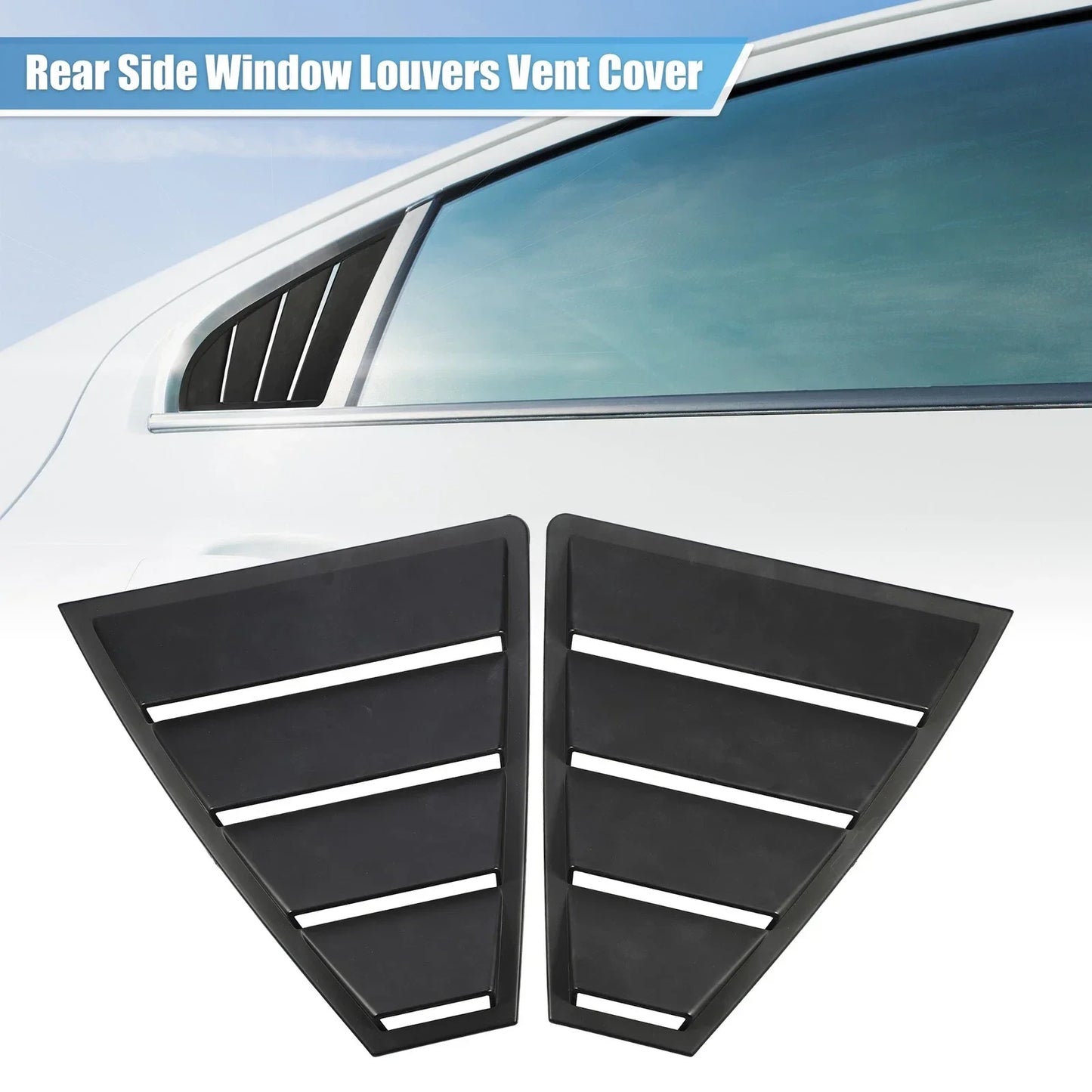 Rear Side Window Louvers Vent Covers for Hyundai Elantra (2017-2019)