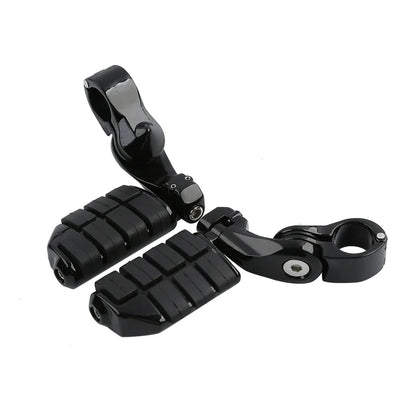 1.25" Adjustable Highway Short Angled Foot Pegs for Harley