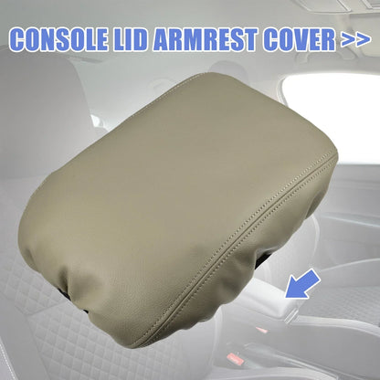 Car Center Armrest Cover for Honda Accord 2018-2022 Beige with Stitches