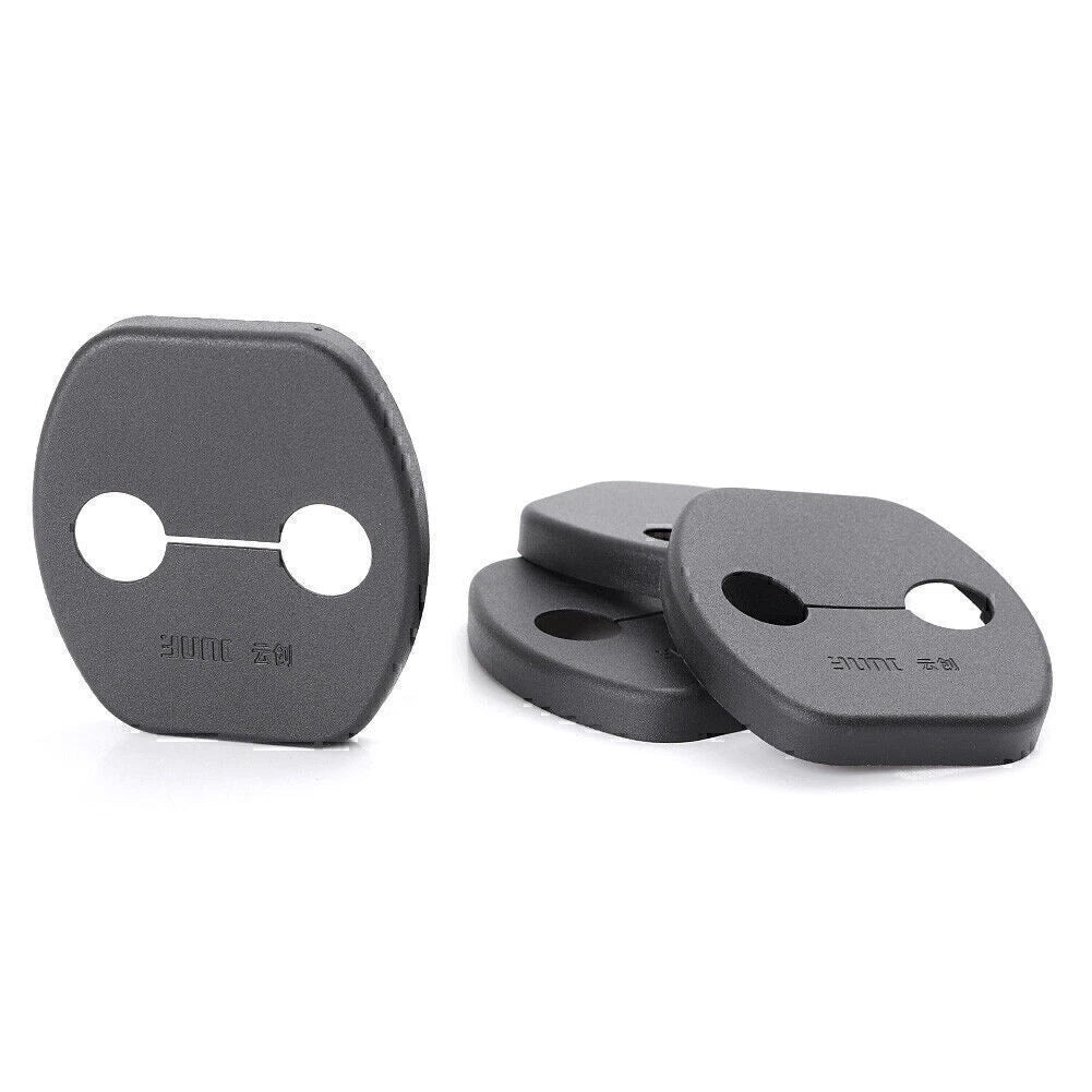 4 x Door Lock Cover Pad Guard for Nissan Qashqai (2008-2013) Black ABS