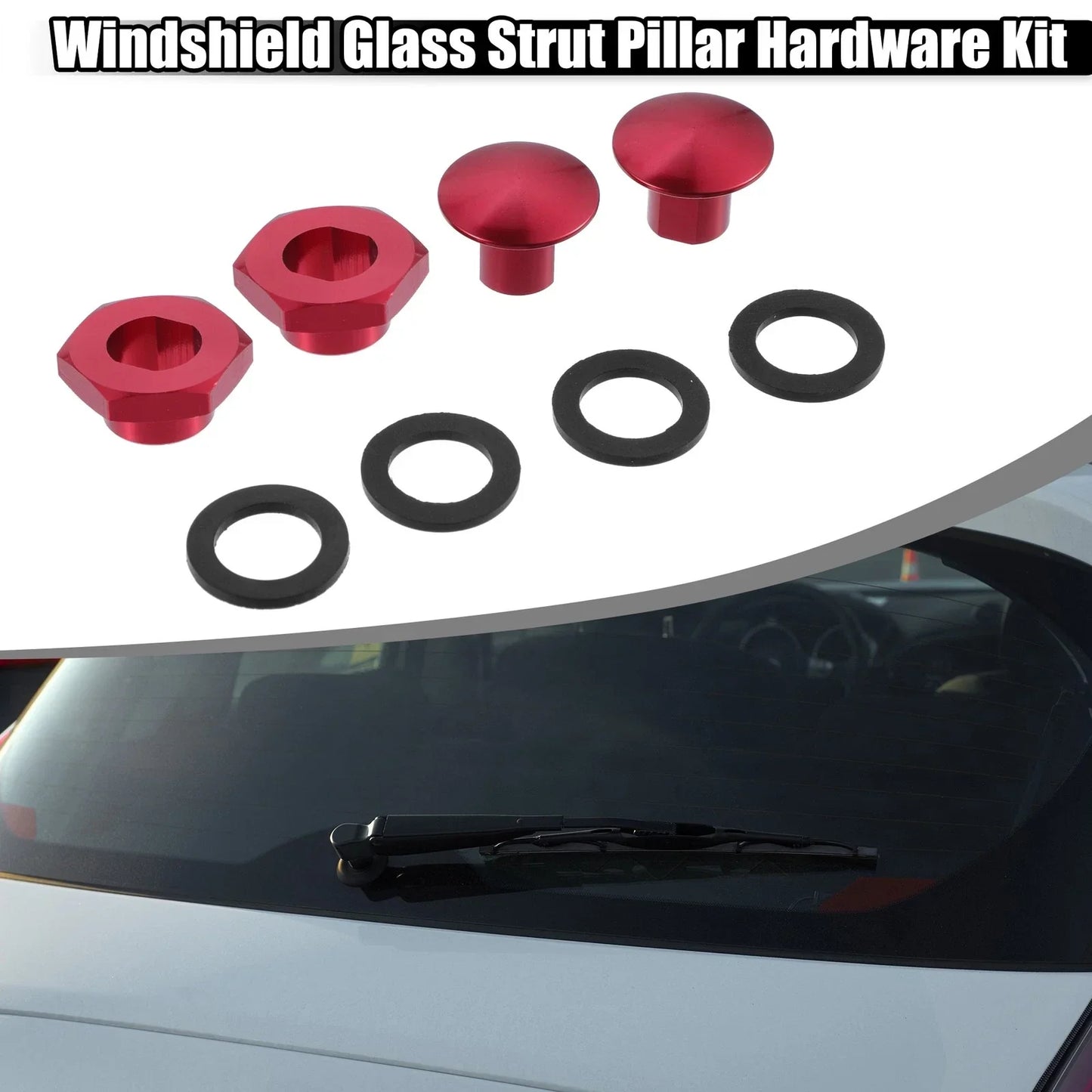 Rear Window Windshield Glass Strut Pillar Hardware for Honda CR-V (2017-2023)