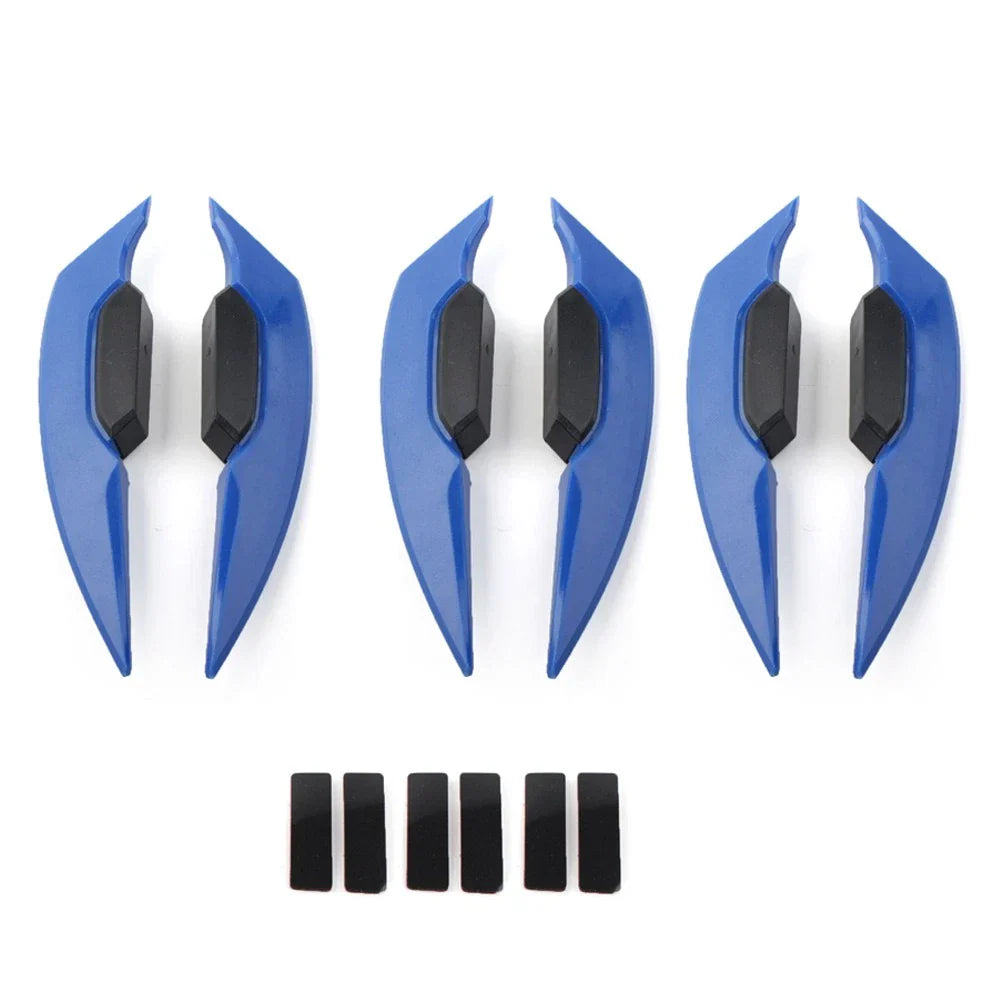 Blue Fairing Winglets Side Spoiler Deflector Air Wings for Universal Motorcycle