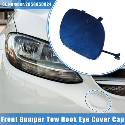 Tow Hook Eye Hole Cap for Mercedes-Benz C300 2015-2018 Blue Front Bumper