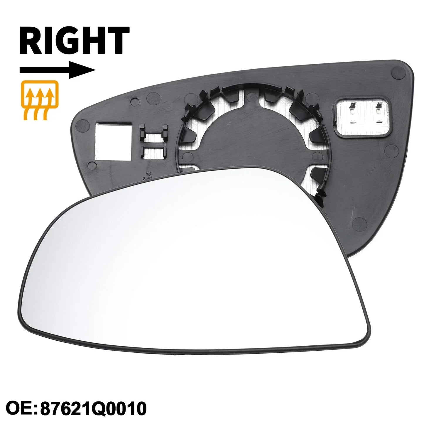 Heated Driver Side Mirror Glass for Hyundai Bayon (2021-2024)