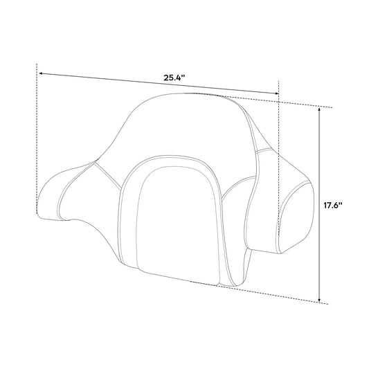 Backrest Passenger for Harley Touring Street Glide Road Glide (2014-2025)