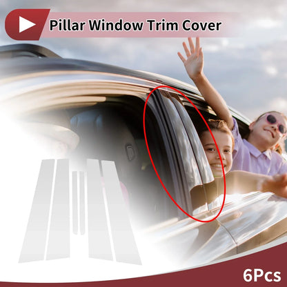 Door Pillar Window Trim for Hyundai Accent (2006-2010) Silver Tone