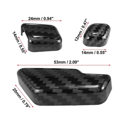 6Pcs Carbon Fiber Car Door Adjust Button Switch Covers for Mercedes Benz