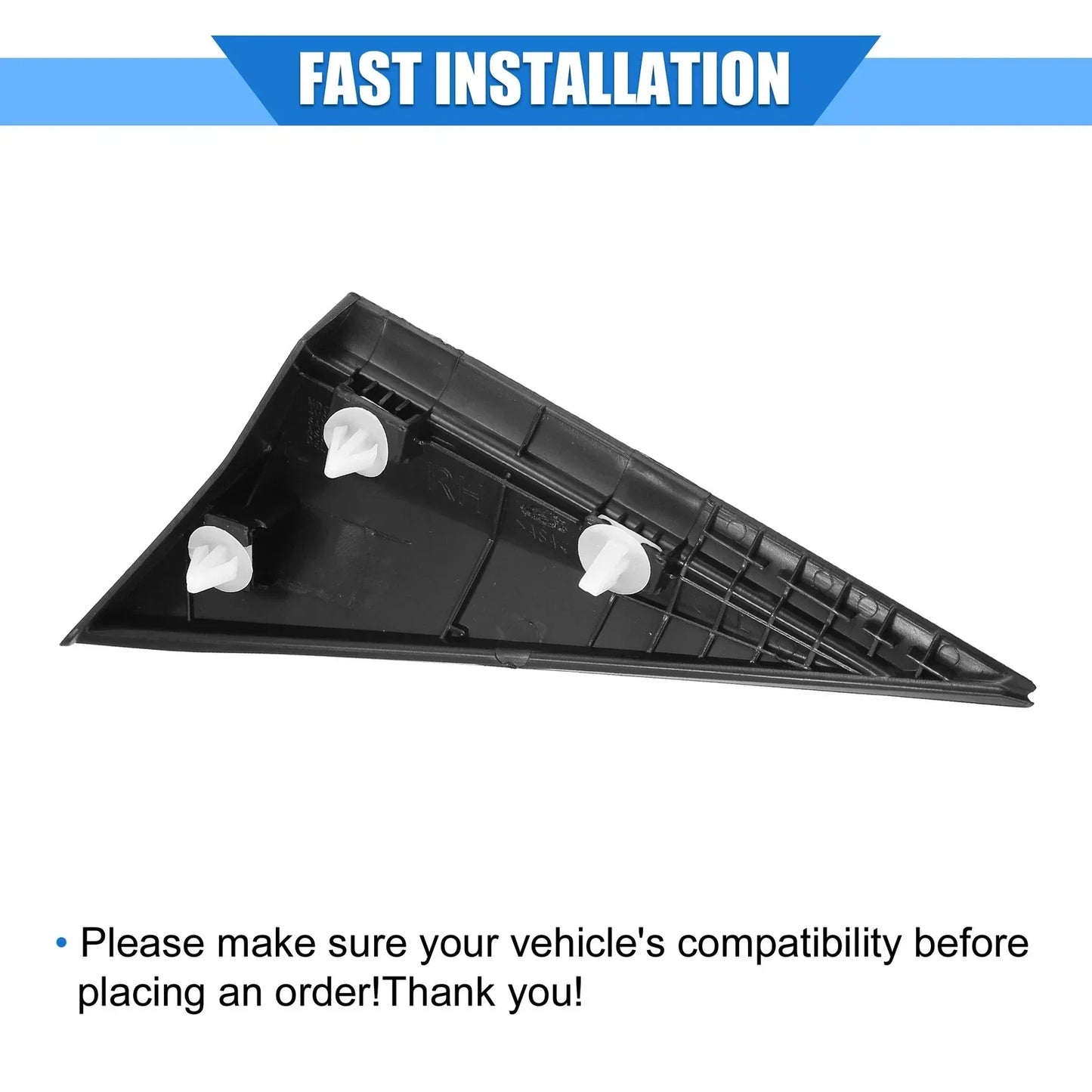 2 x Left Right Mirror Corner Triangle Fender Covers for Hyundai Elantra (14-16)