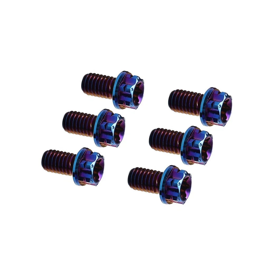 6 x Titanium M6x20mm Torx Head Flange Bolts for Motorcycle Bike Bicycle