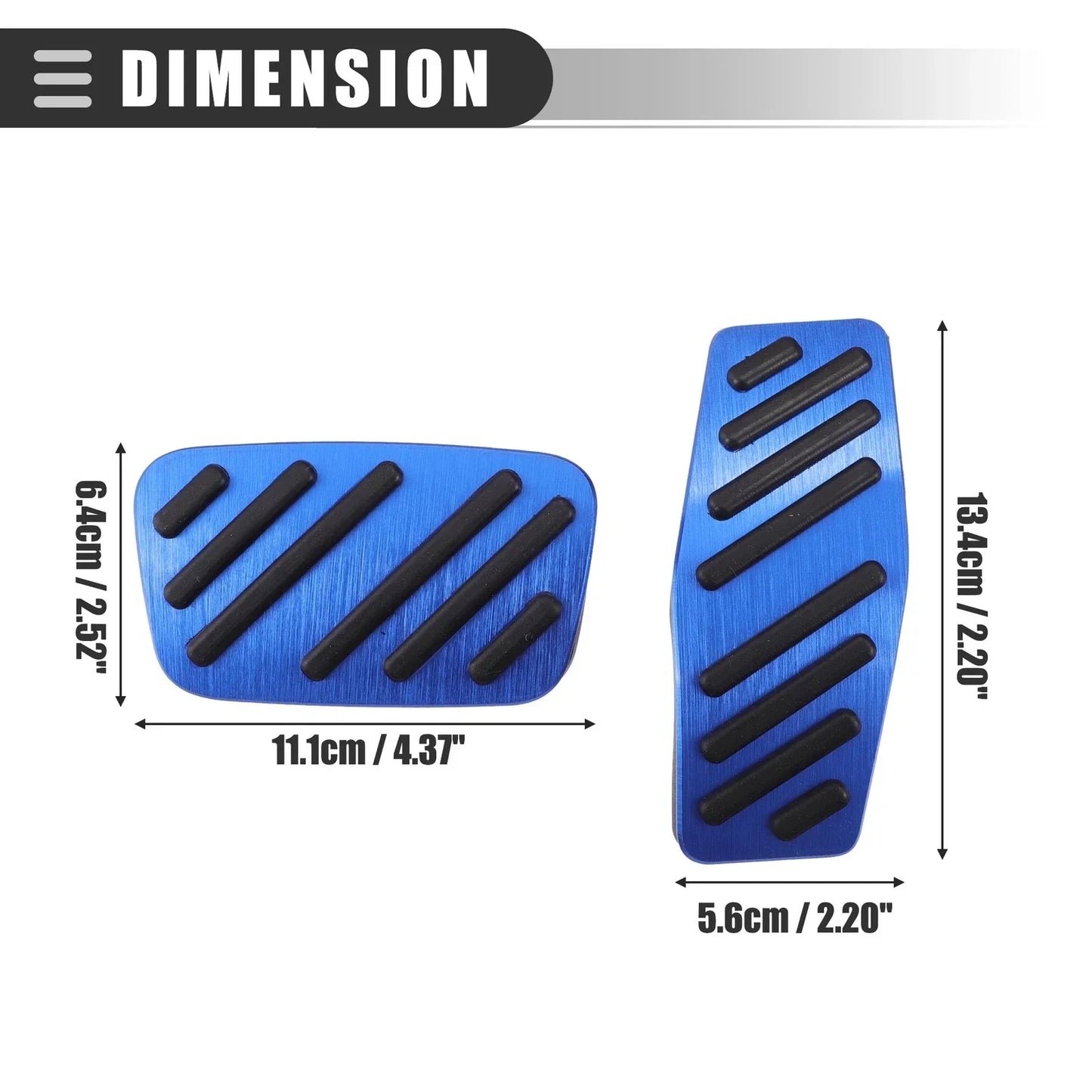 Brake & Accelerator Pedal Covers for Chevrolet Cruze (2009-2020) Black Blue