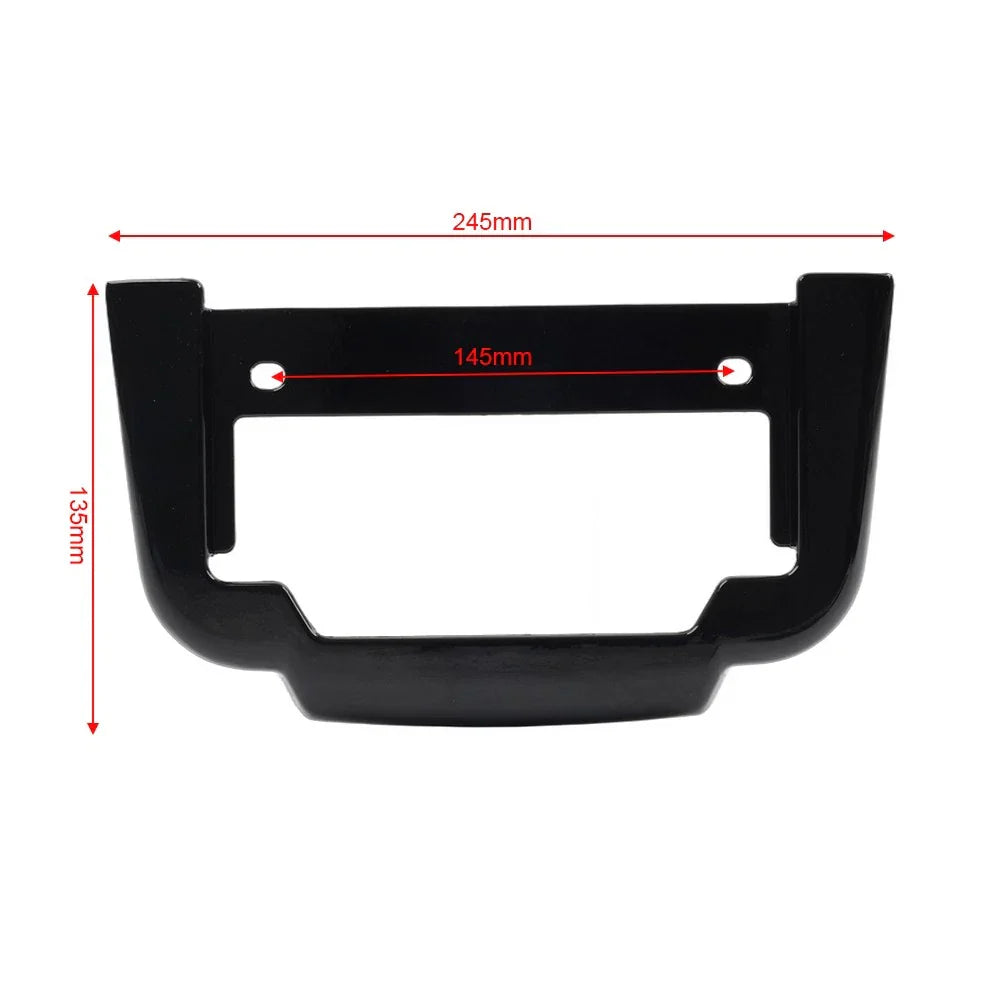 Black Rear License Plate Frame Mount for Harley Tri Glide Ultra Classic (2011-2023)
