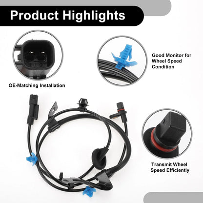 ABS Wheel Speed Sensor Kit for Dodge Avenger 2008-2014 1 x Rear Left