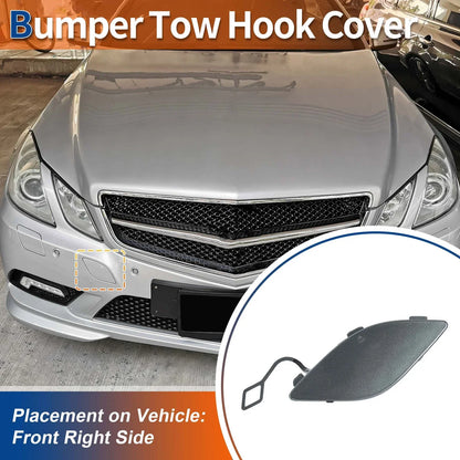 Front Car Bumper Tow Hook Cover for Mercedes-Benz E350 (2010-2014) Grey