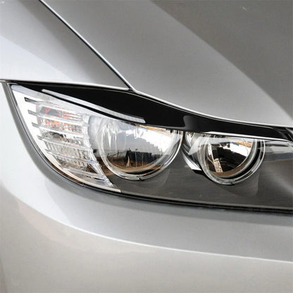 Gloss Black Headlight Eyelid Trim for BMW 3 Series E90 E91 (2009-2012)