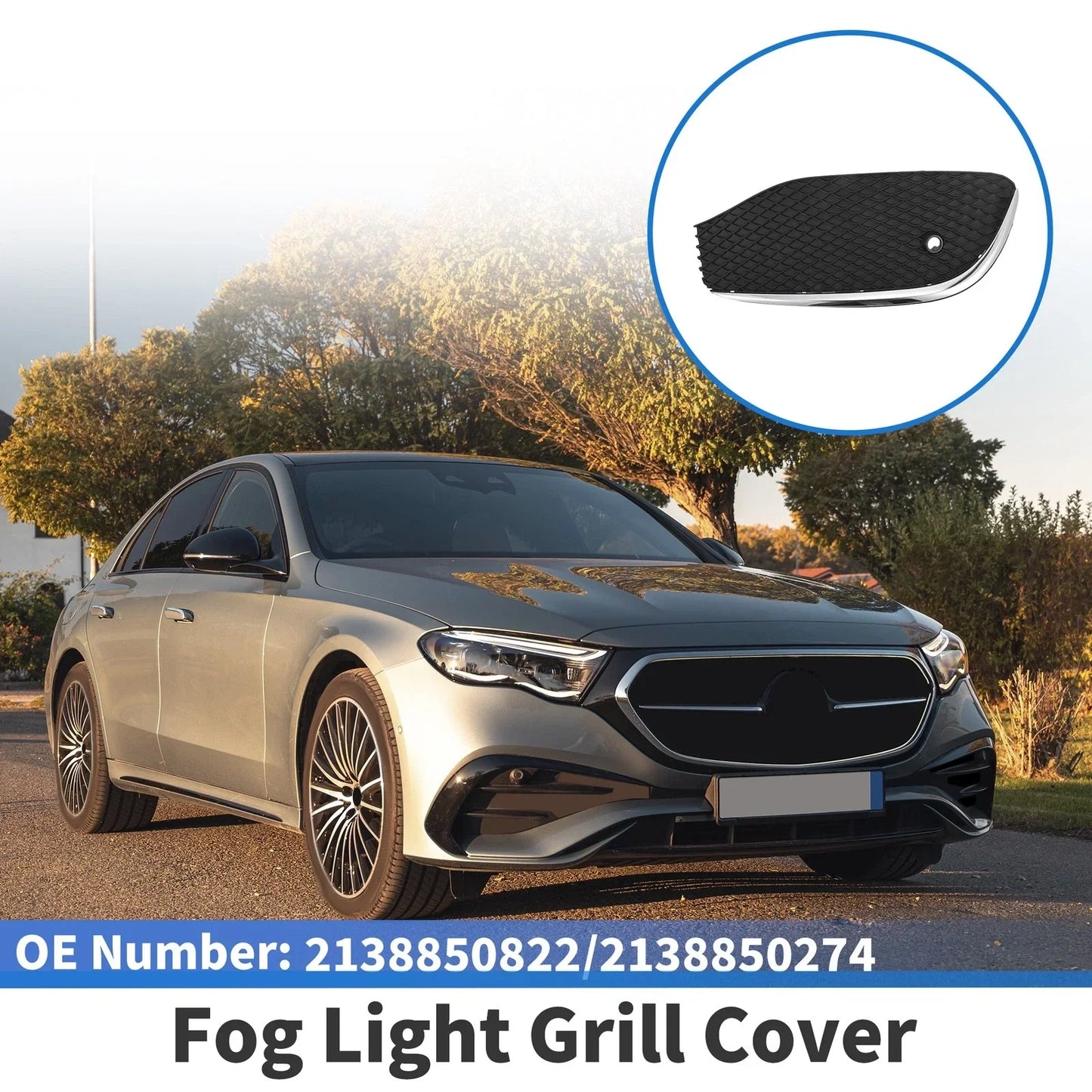 Front Right Fog Light Grill for Mercedes-Benz E-Class (2017-2023)