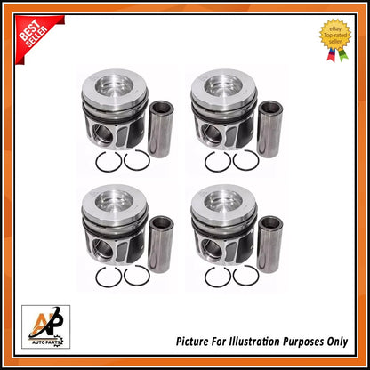 Engine Piston and Ring Set 4Pc Replacement for Land Rover Range Rover 4.4 (2010–2022)