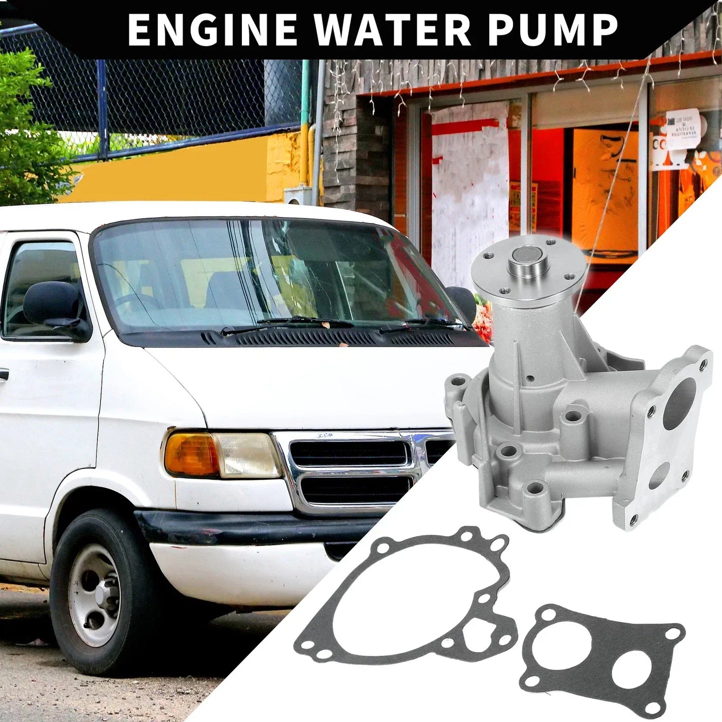 Water Pump with Gasket Kit for Dodge H100 (2006-2013)
