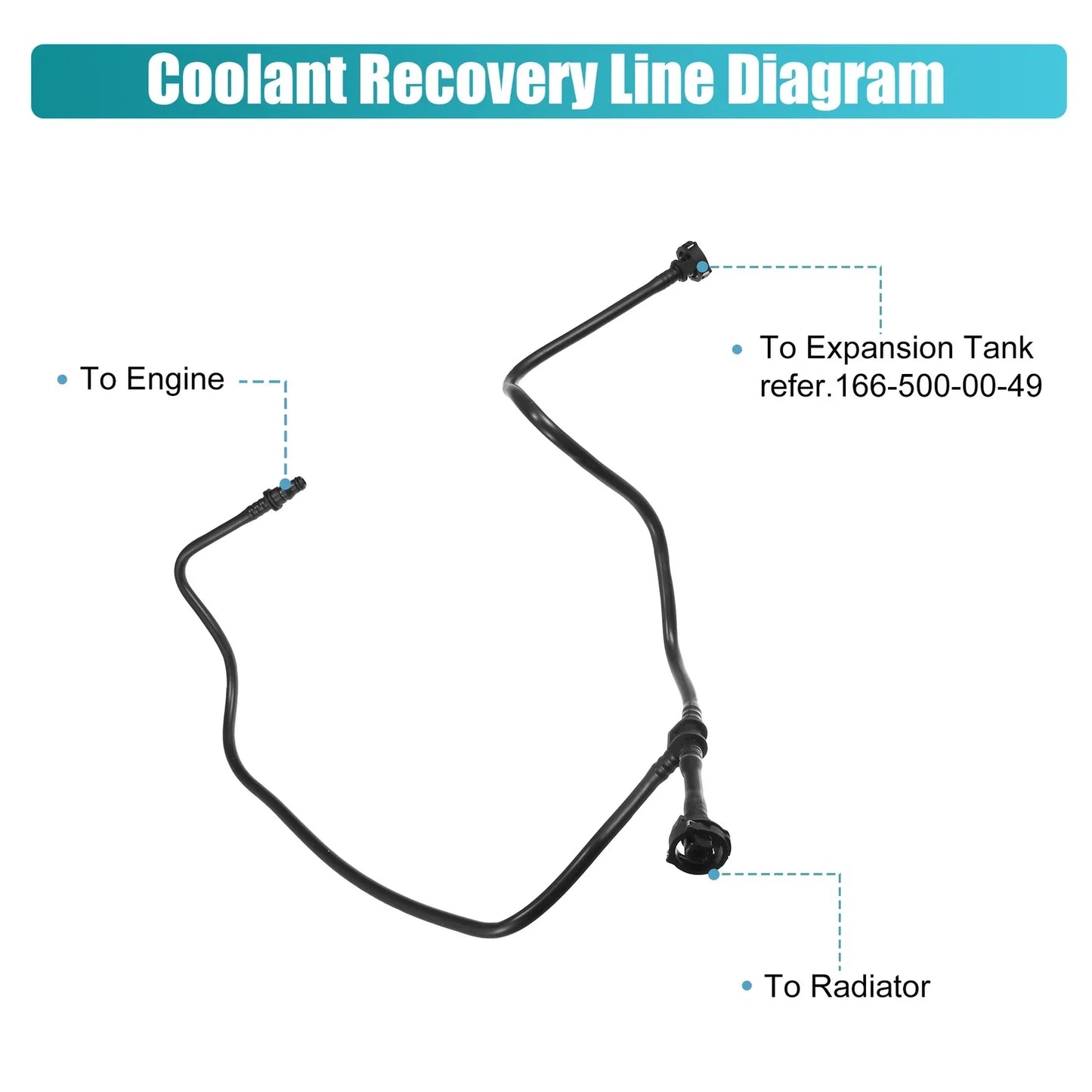Engine Coolant Radiator Overflow Hose for Mercedes-Benz GL450 GL63 (2007-2012)