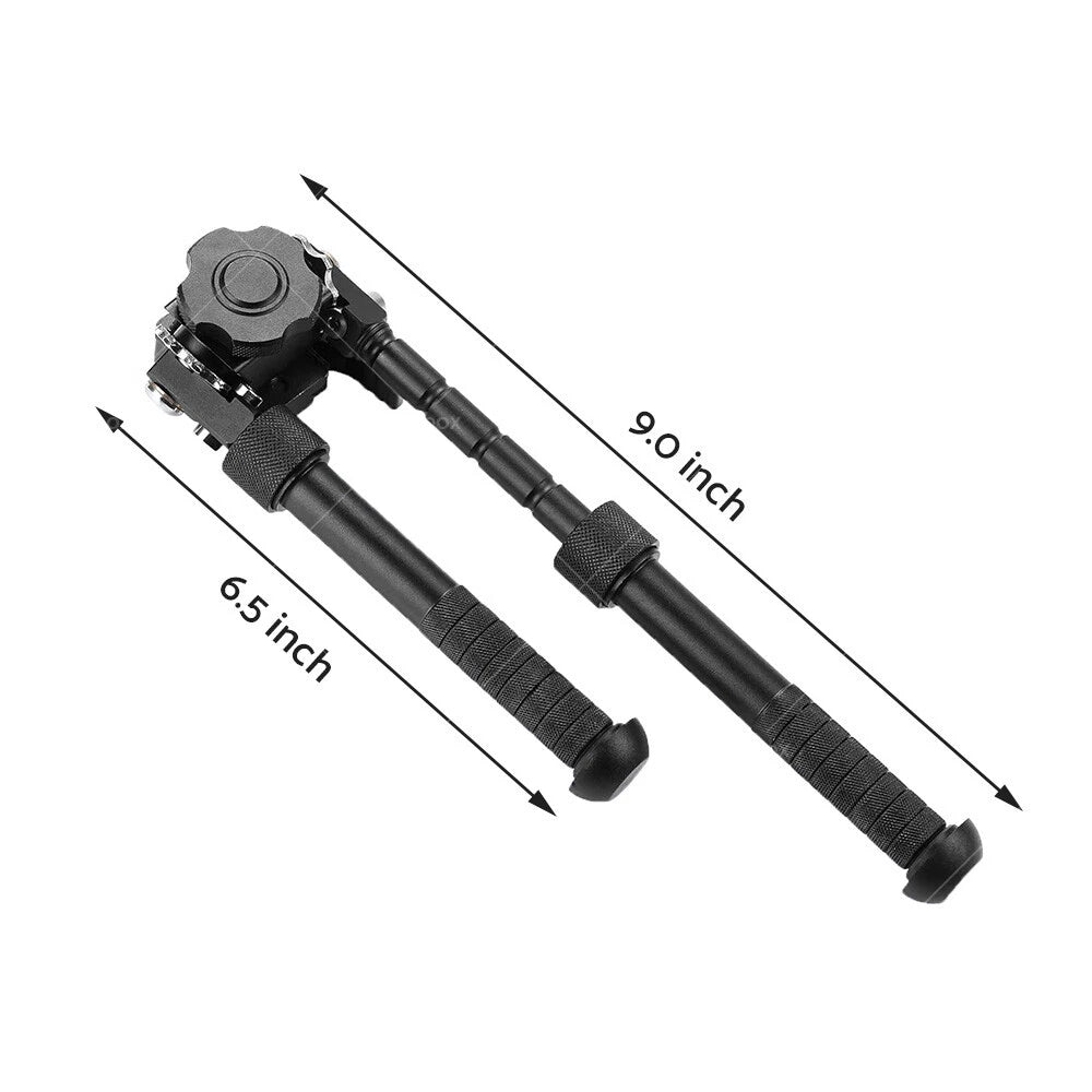 6.5"-9" Tactical 360° Swivel QD Rifle Bipod Mount for Hunting & Shooting