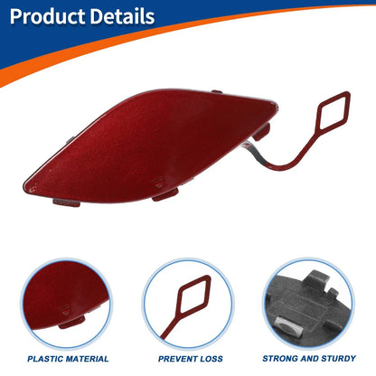 Front Car Bumper Tow Hook Cover for Mercedes-Benz E350 (2010-2014) Red