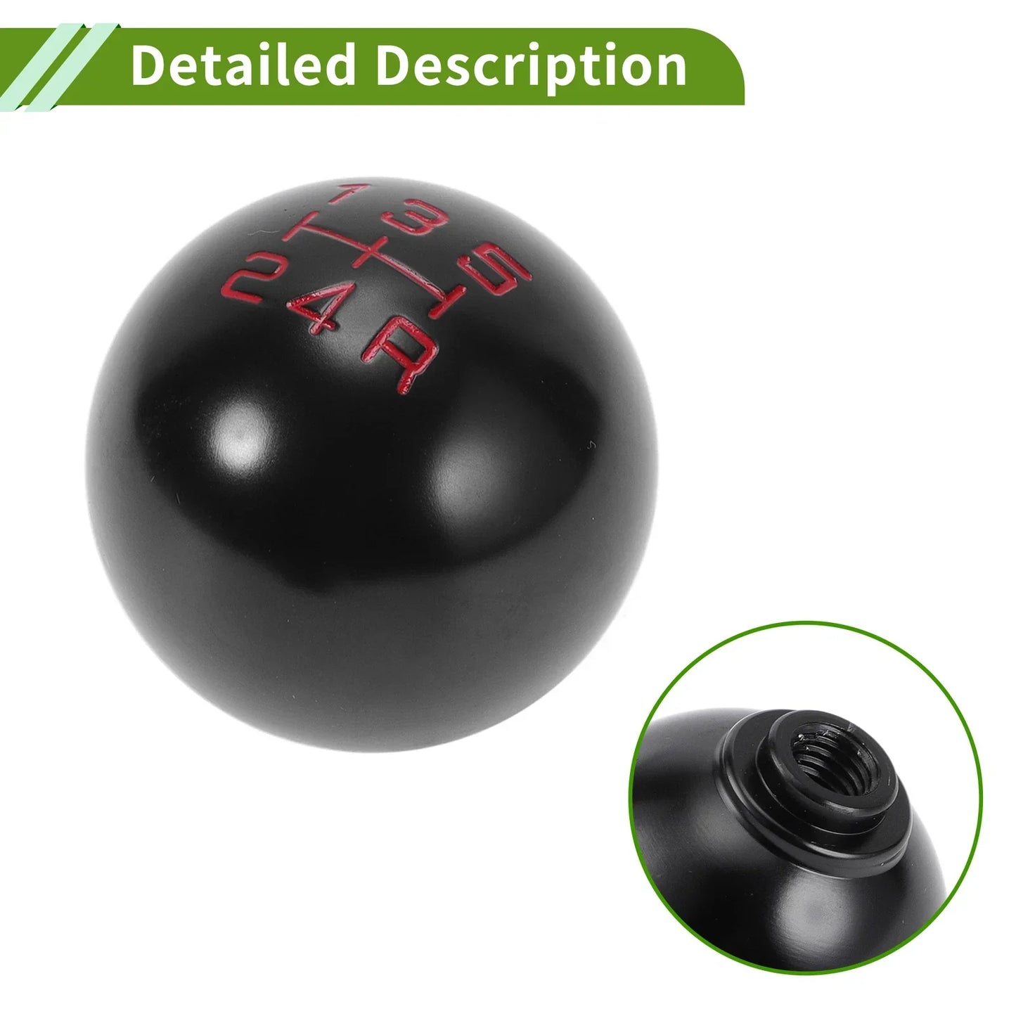 5 Speed Manual Gear Shift Knob for Honda Accord (1990-1997) - Aluminum Black