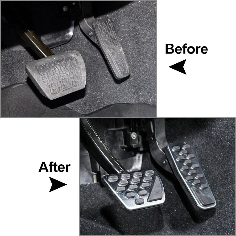 Stainless Steel Gas Brake Pedals Cover for Jeep Wrangler JL (2018-2022)