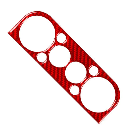 AC Climate Control Panel Cover Trim for BMW 3 Series (1991-1999) Carbon Fiber Red