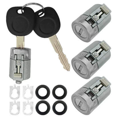 4 Pcs Door Lock Cylinder & 2 Keys for Chevrolet Express Savana 1500 2500 3500 (2003-2023)