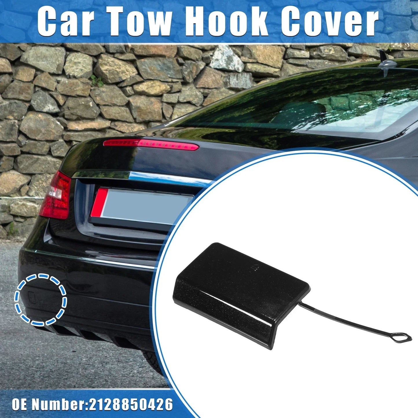 Tow Hook Eye Hole Cover Cap for Mercedes-Benz E-Class W212 (2009-2016)