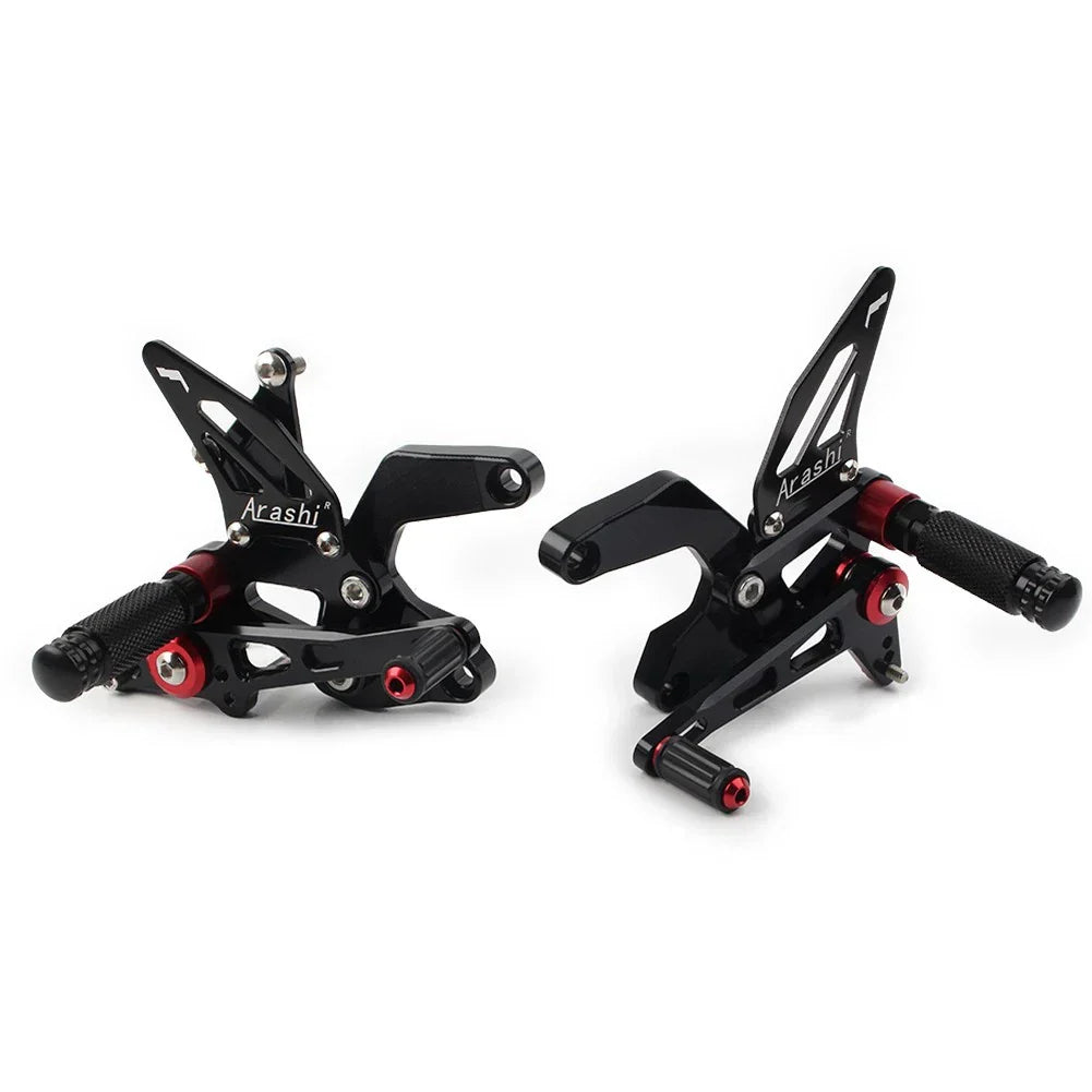 Rear Footpegs for Kawasaki Z900 2021-2023 - Black Aluminum