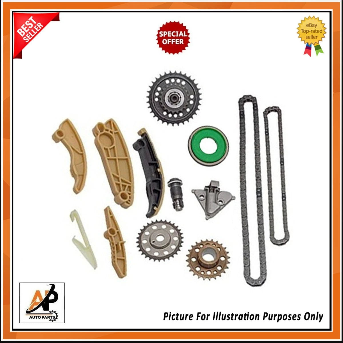 Engine Piston and Liner Kit with Gaskets and Chain for Land Rover Jaguar (2010–2020)