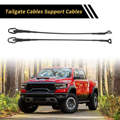 Tailgate Cables 2 x Support Cables for Dodge Ram 1500 2500 (2002-2023)