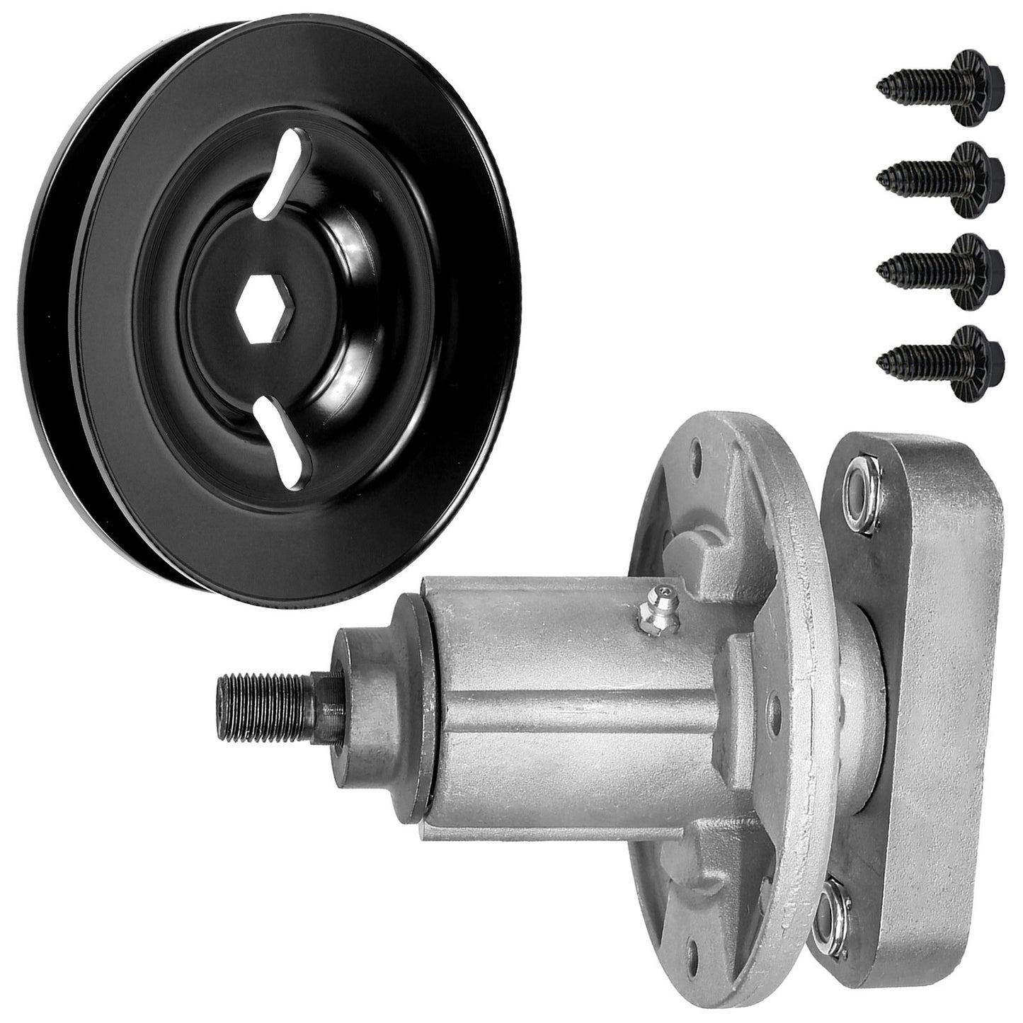 Deck Spindle Assembly and Pulley Replacement for John Deere Sabre (1948–2018)